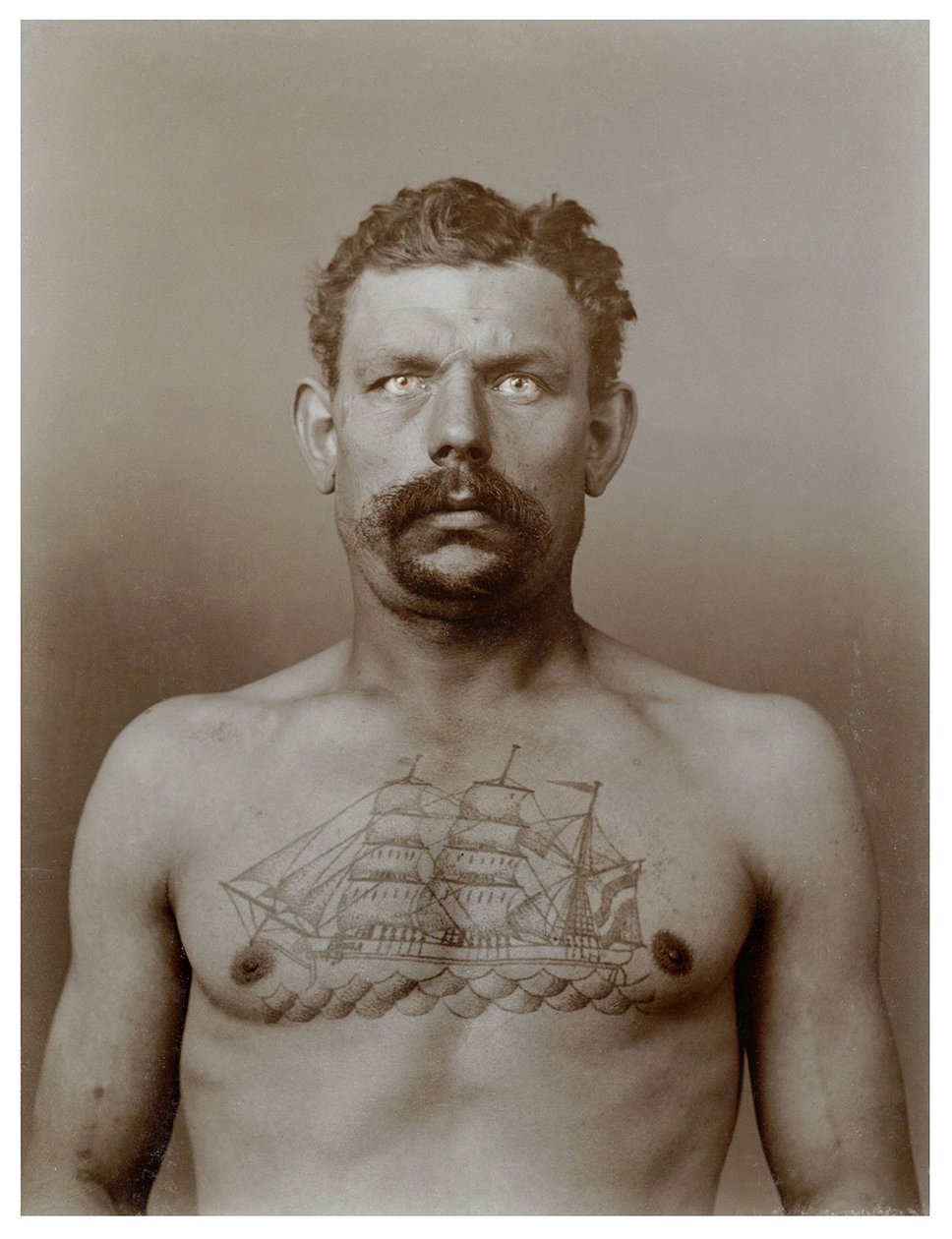Homem tatuado, c.1898 de Unknown