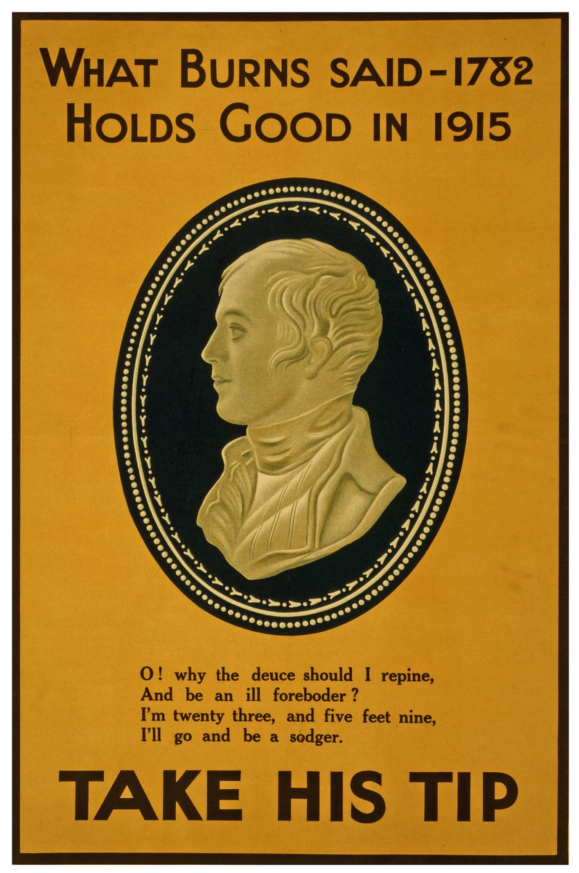 O que Burns disse em 1782 é bom em 1915. Dê sua dica, c.1915 de Unknown