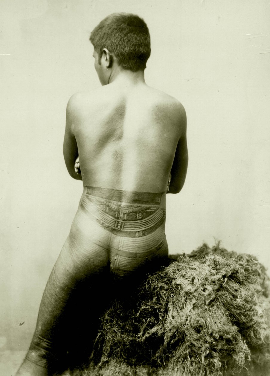 vista de uma tatuagem de ervilha samoana, século XIX de Unknown