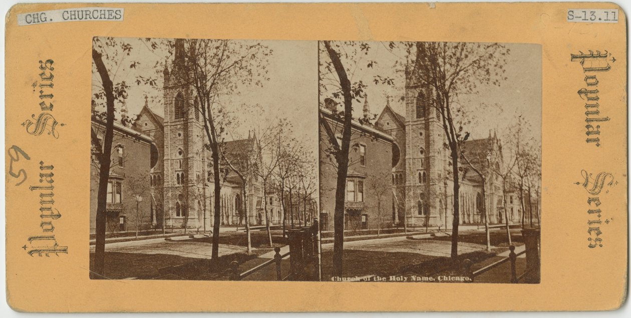 Igreja do Santo Nome, Chicago, c.1870 de American Photographer