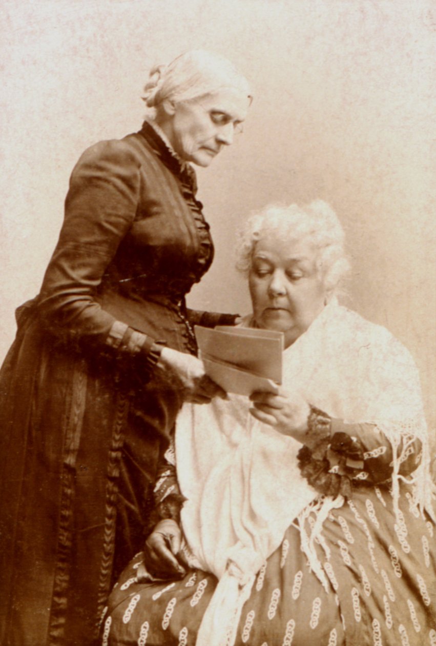 Elizabeth Cady Stanton (1815-1902) e Susan B. Anthony (1820-1906) c.1880 de American Photographer