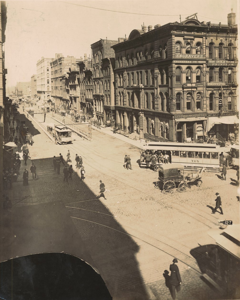 LaSalle Street, ao norte da rua Randolph, 1890 de American Photographer