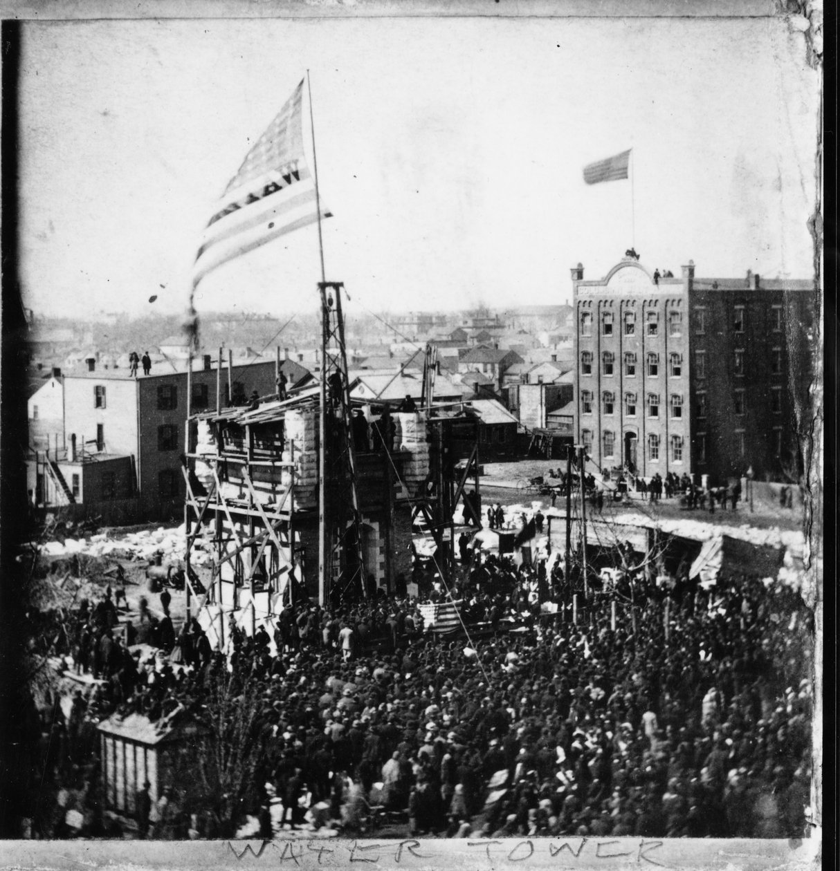 Colocação da pedra fundamental da Chicago Water Tower, 25 de março de 1867 de American Photographer