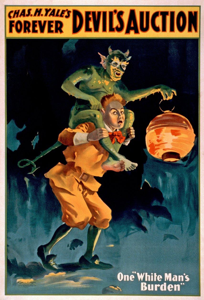 Propaganda para o leilão de Charles Yales Devils, pub. 1899 de American School