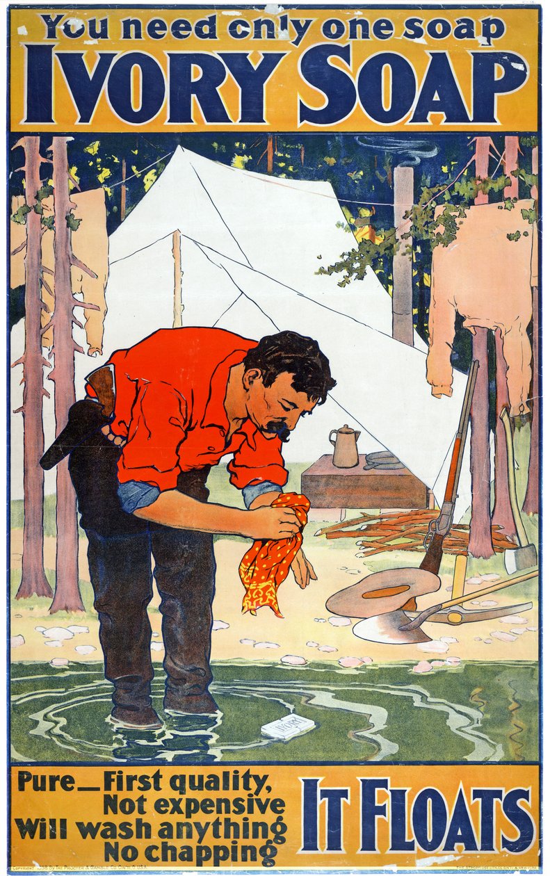 Propaganda para sabonete de marfim, c.1898 de American School