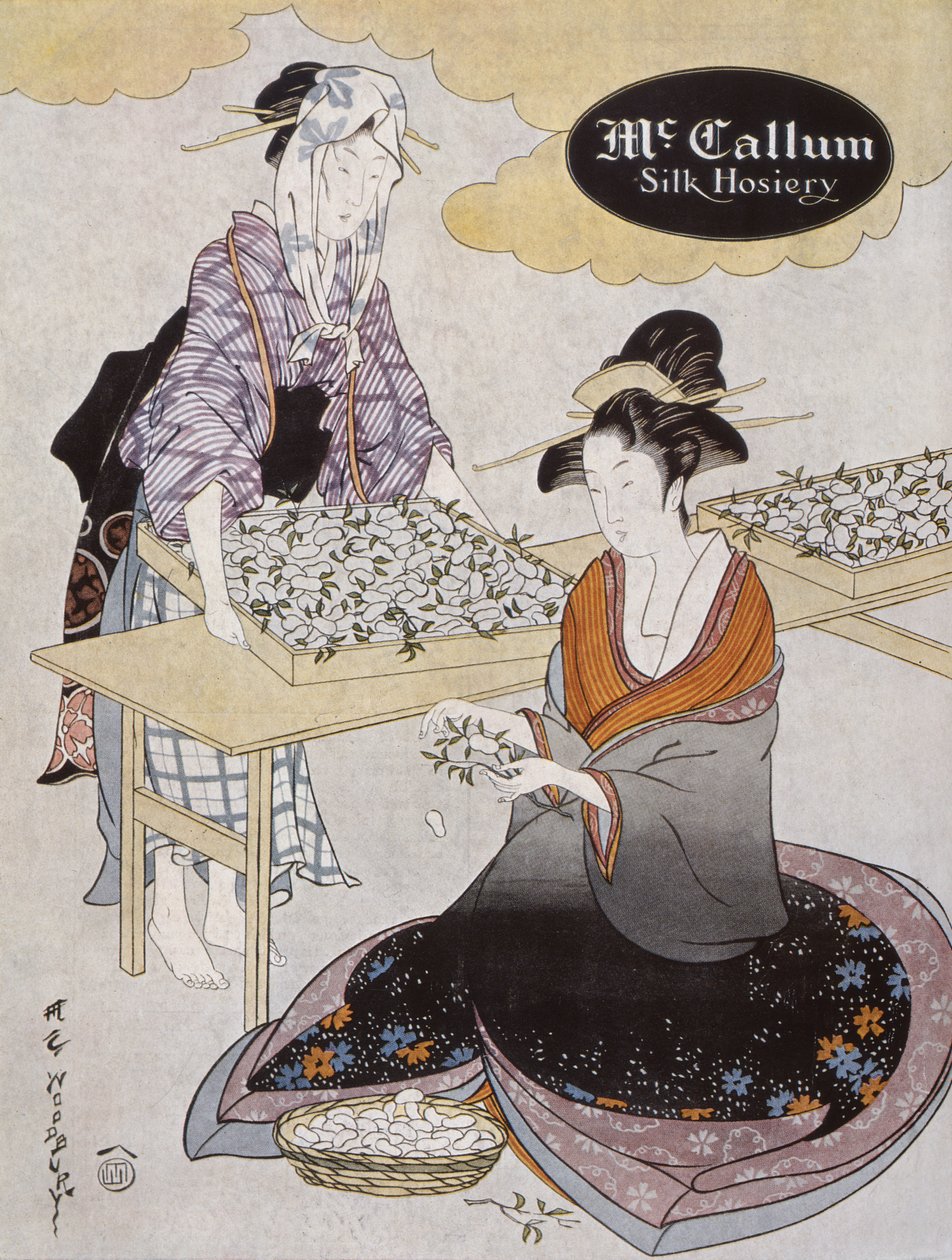 Propaganda para McCallum Silk Hosiery, da revista Vogue de julho de 1918 de American School