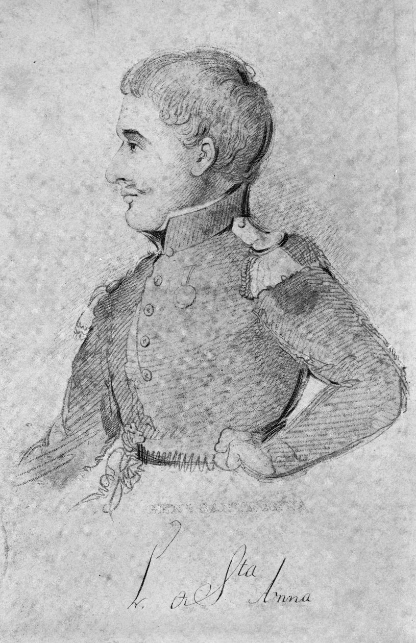 Antonio Lopez de Santa Anna, 1837 de American School