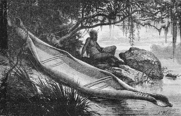 Casca de Canoa dos Índios Selvagens, dos rios Amazonas e Madeira, de Franz Keller, 1874 de American School