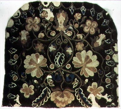 Tapete de cama feito por Sara Waterman, Norwich, Nova York, 1794 (têxtil) de American School