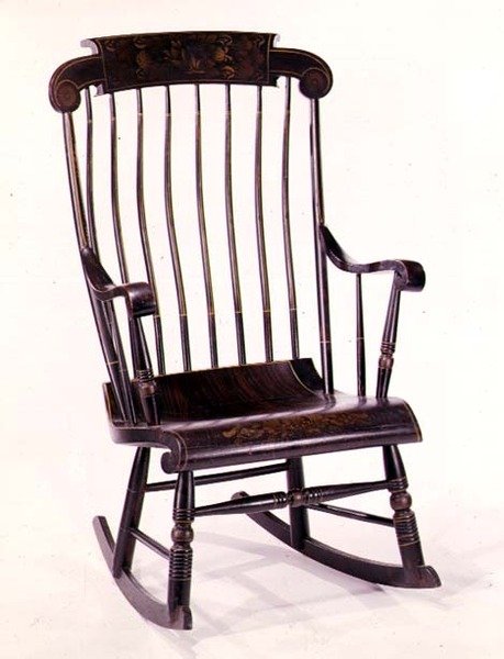 Boston rocker, 1832 (maple e pinheiro) de American School