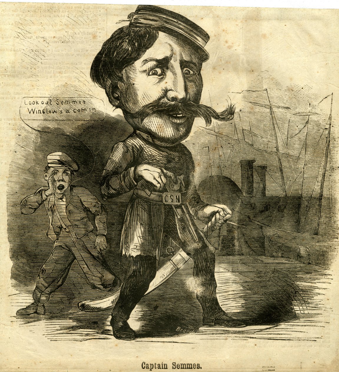 Capitão Semmes, 1864 (gravura em madeira) de American School