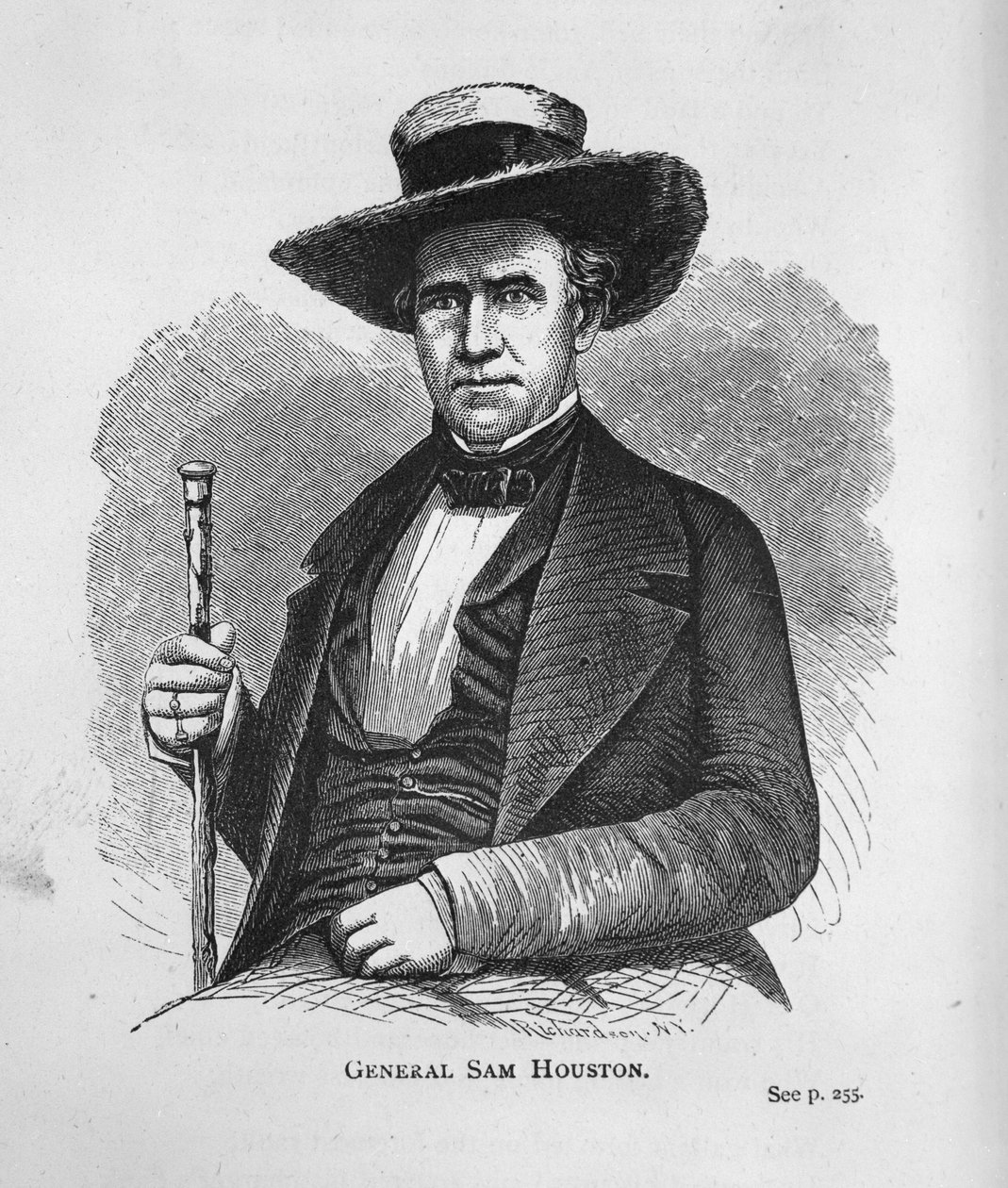 General Sam Houston, do Scrapbook da História do Texas de American School