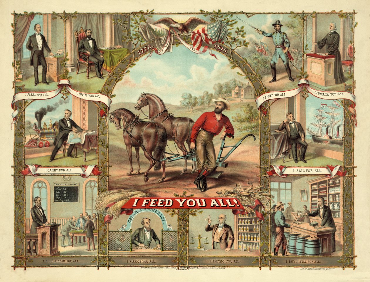 Eu te alimento todos !, publicado c.1875 de American School