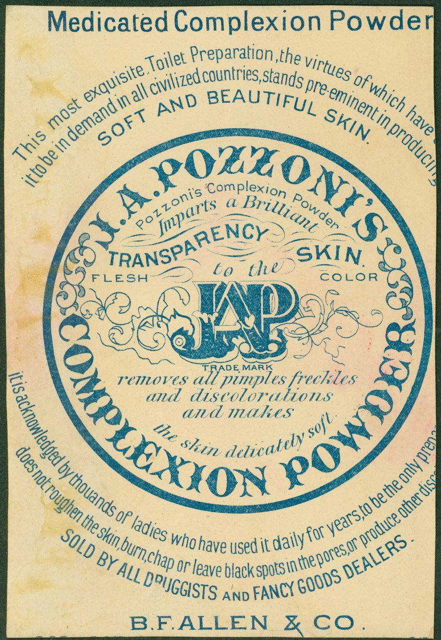 JA Pozzonis Complexion Powder [verso do cartão comercial] de American School