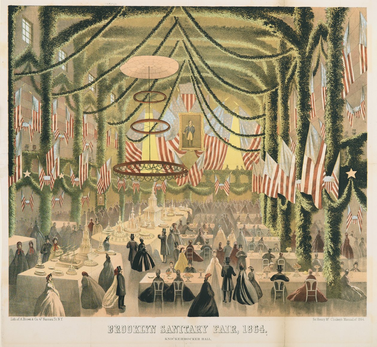Knickerbocker Hall, Feira Sanitária de Brooklyn, 1864 de American School