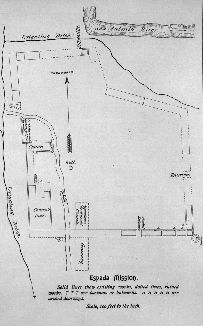 Layout da Missão San Francisco de la Espada de American School