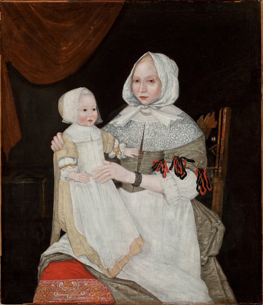Sra. Elizabeth Freake e Baby Mary, c.1671-74 (ver 183405 para par) de American School