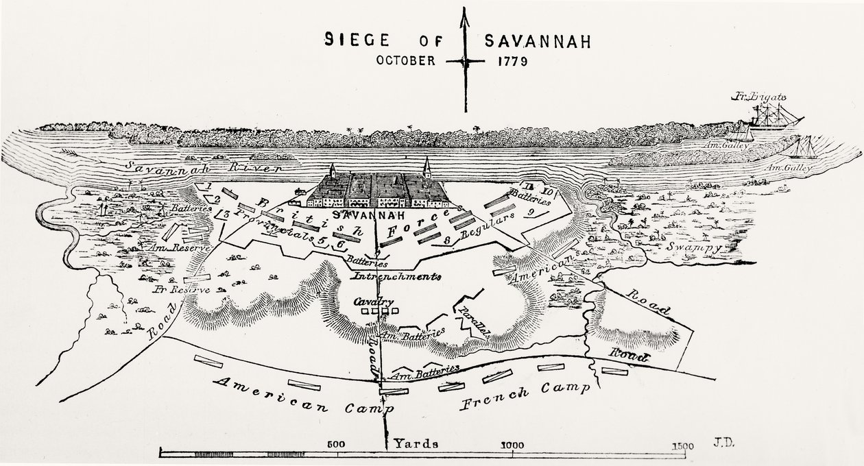 Plano do Cerco de Savana, outubro de 1779 de American School
