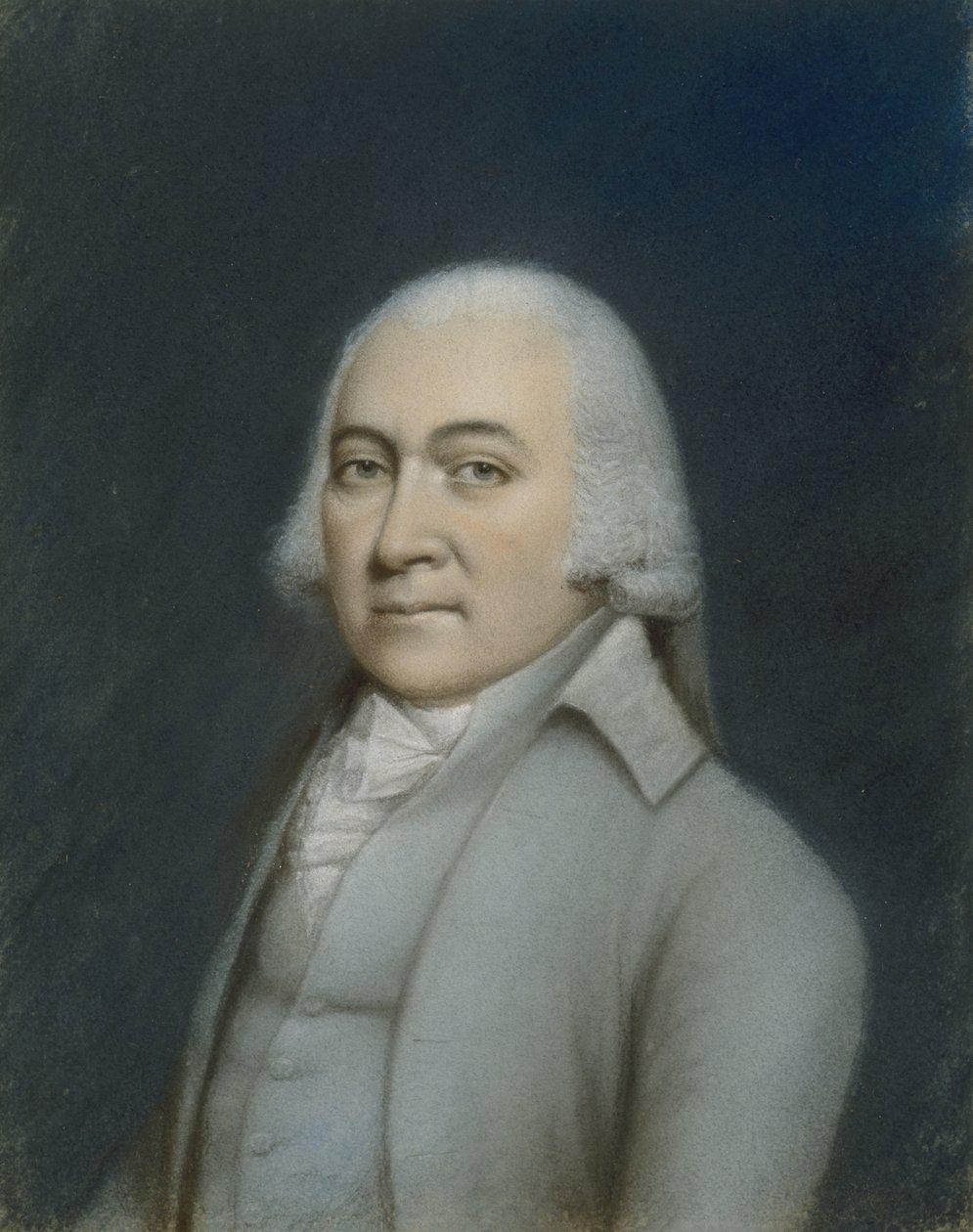 Retrato, de, john, Adams, c.1800-1832, (pastel, ligado, cinzento, paper) de American School