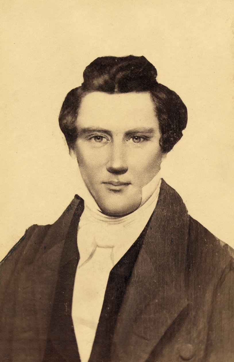 Retrato de Joseph Smith (1805-44), o fundador do mormonismo. de American School