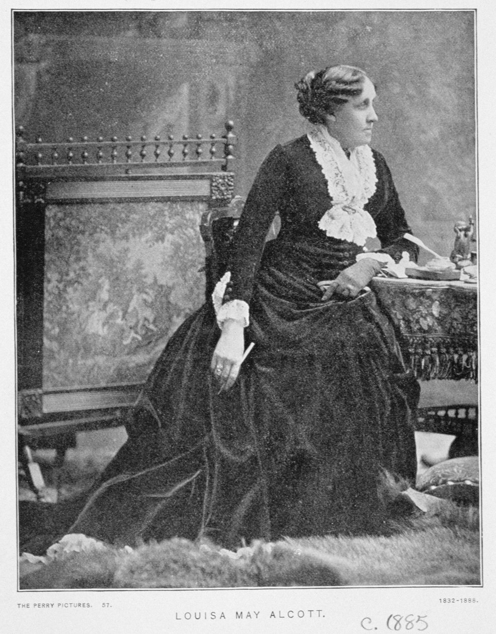 Retrato de Louisa May Alcott (1832-88) c.1885 de American School