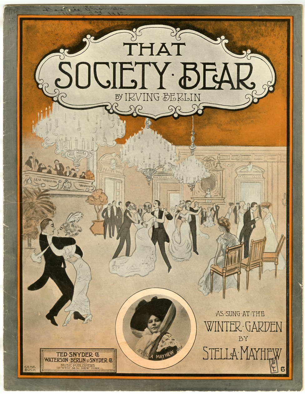 That Society Bear, 1912, cover de partituras, 1912 de American School