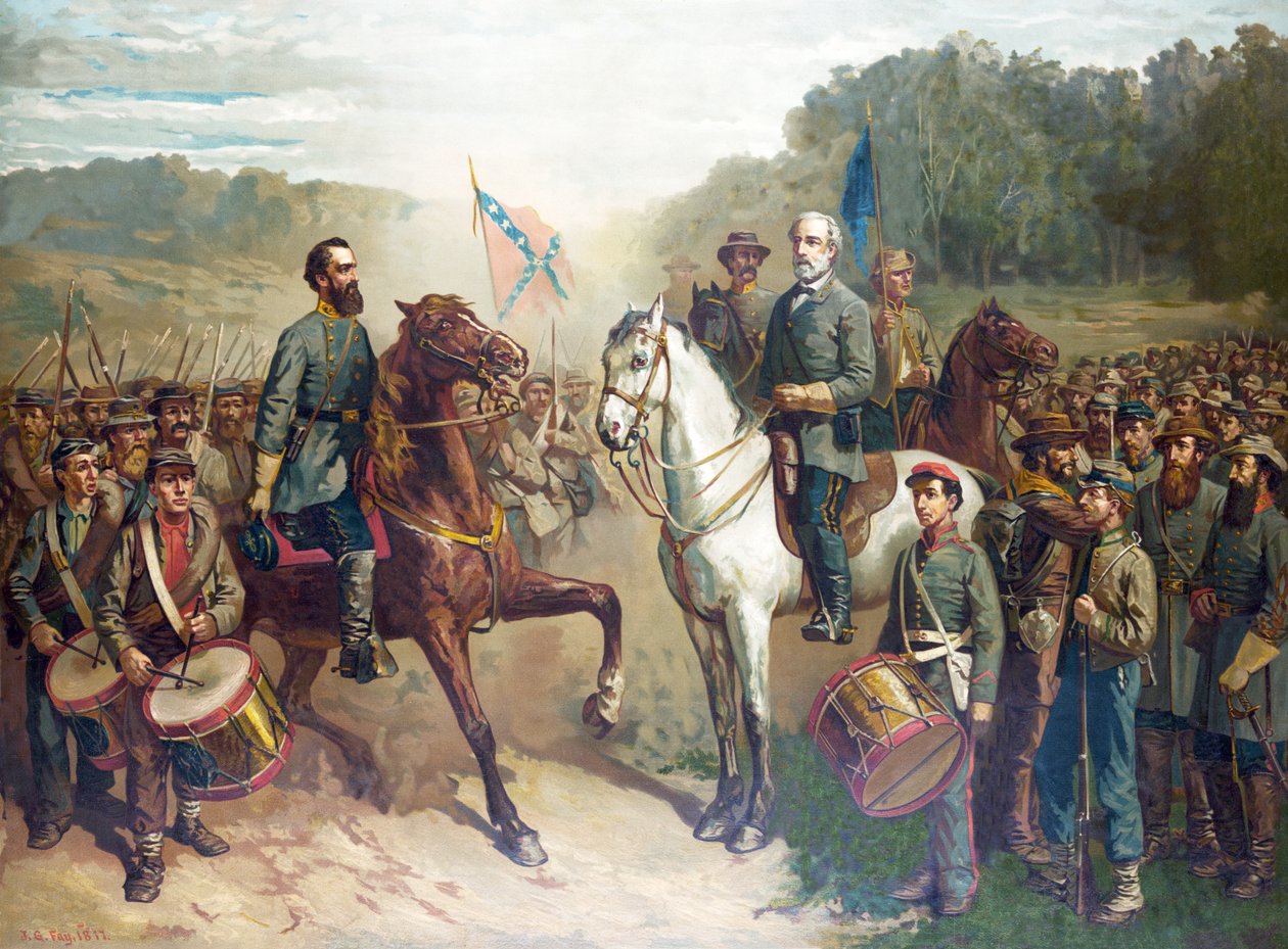 O último encontro entre os generais Lee e Jackson, pub. 1879 de American School