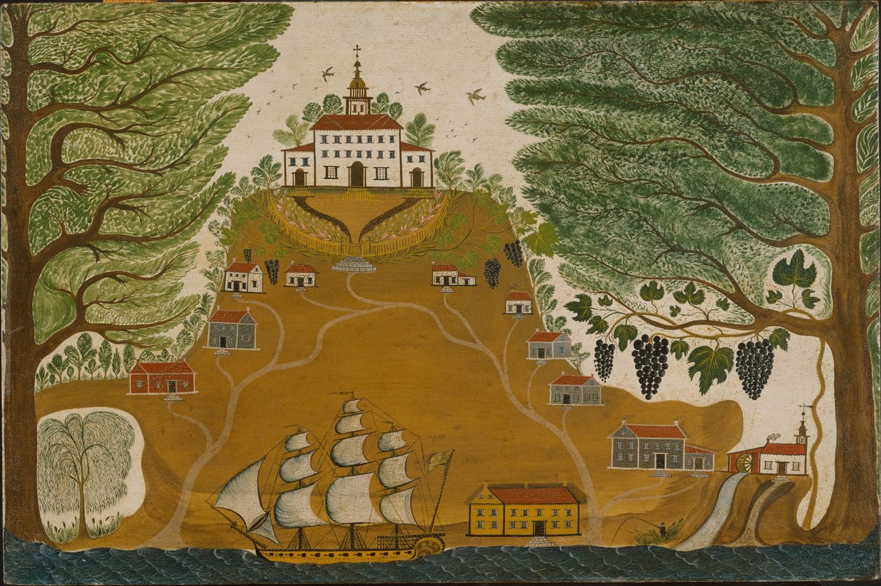 A plantação, c.1825 de American School