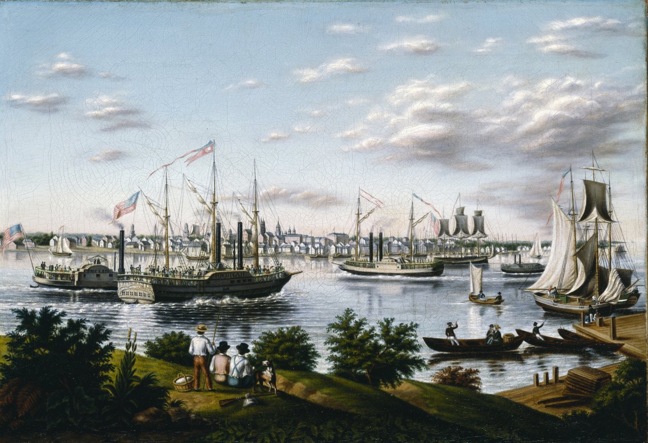 Vista de Detroit em 1836, 1836-37 de American School