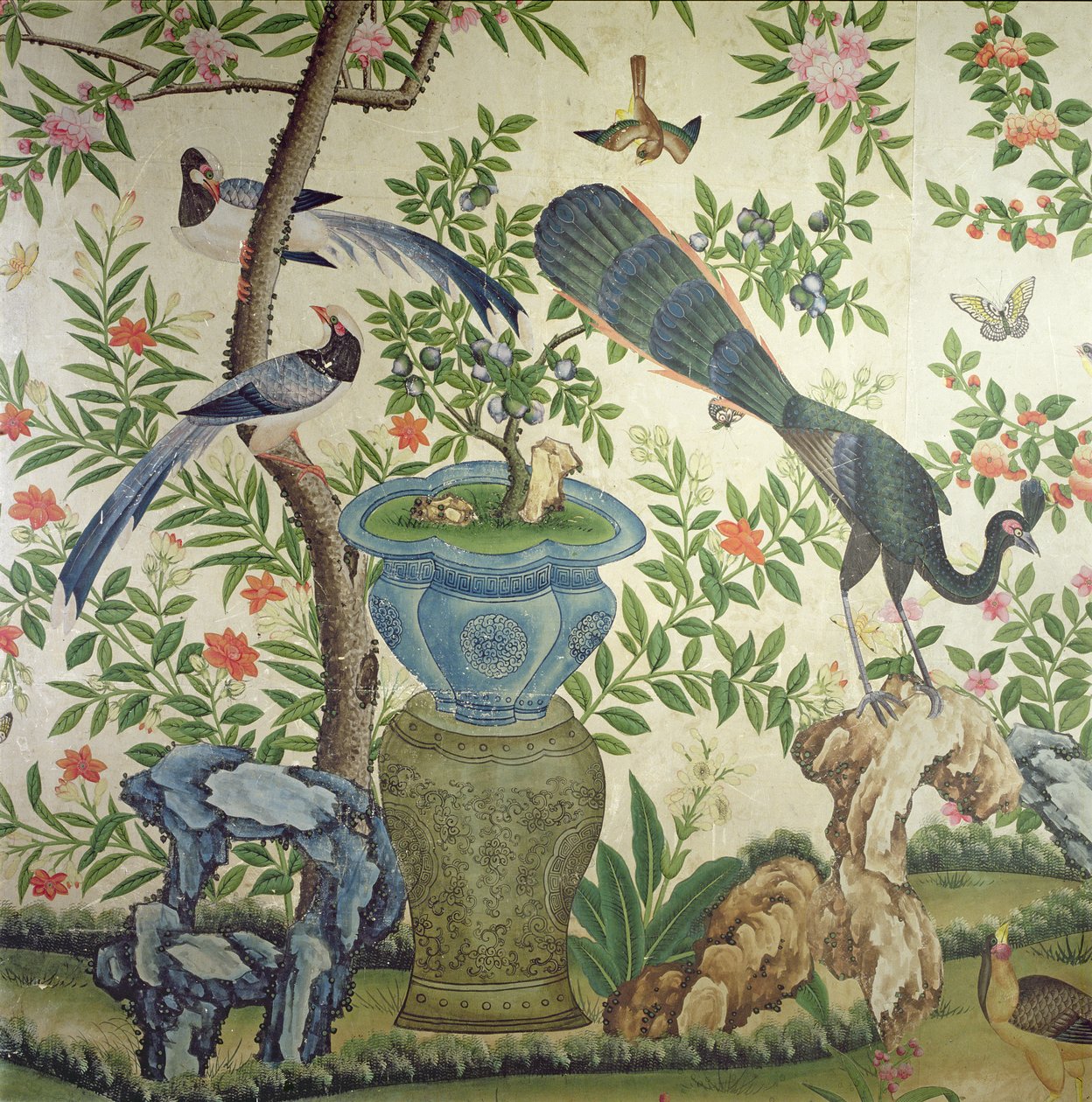 Papel de Parede de Pássaro, c.1840 de Chinese School