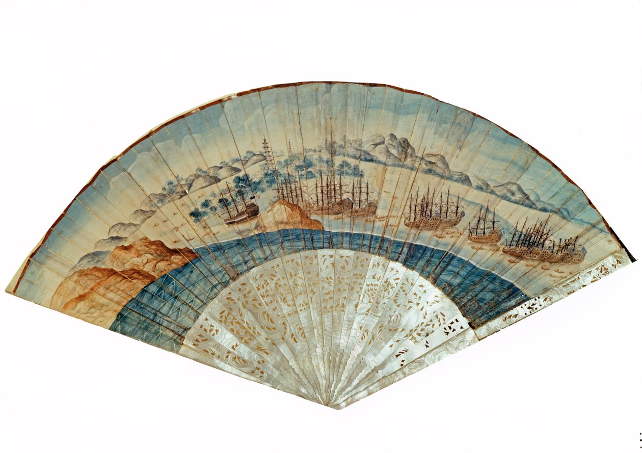Ventilador chinês (papel pintado) de Chinese School
