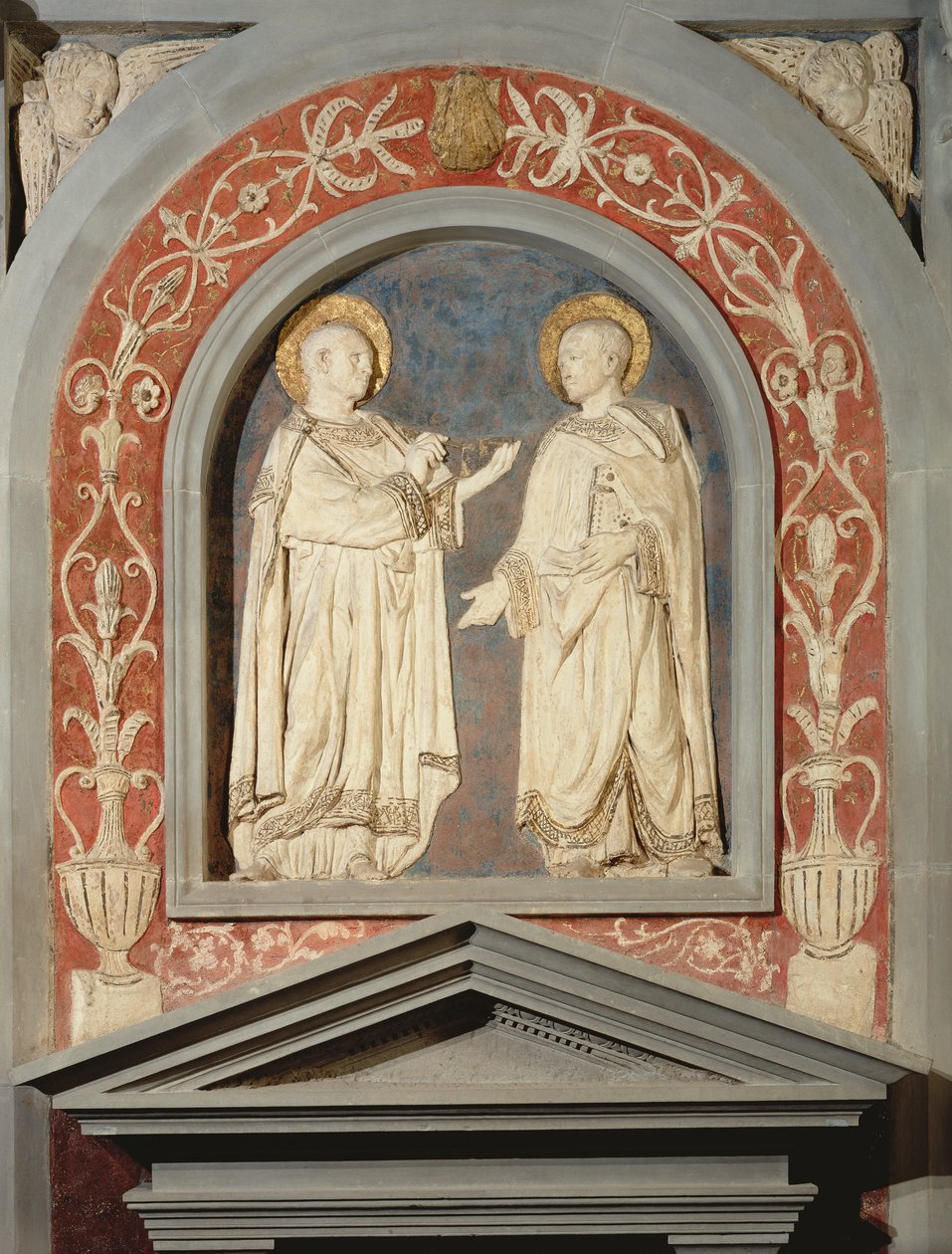 SS. Cosmo e Damião, c.1440 (terracota) de Donatello