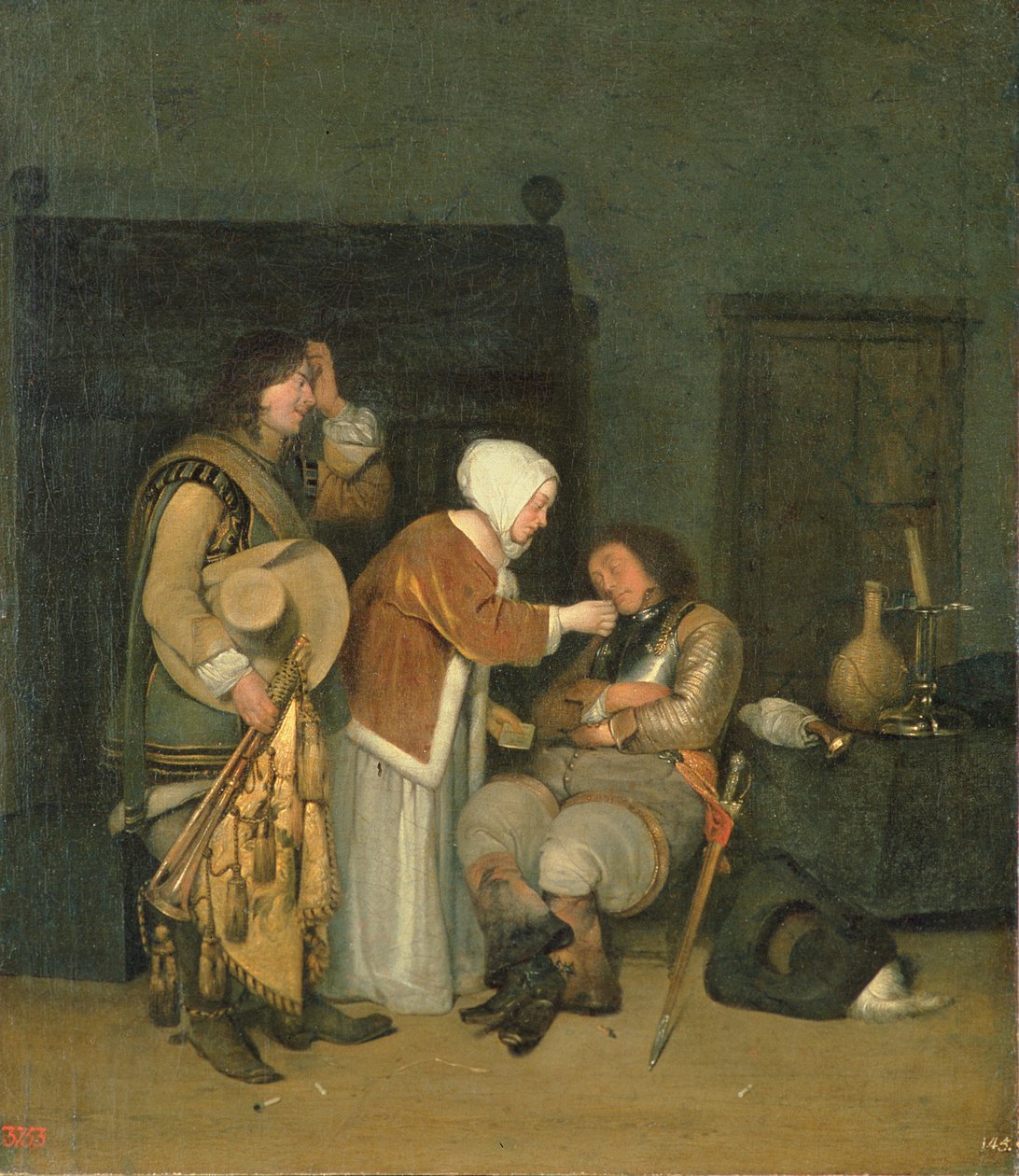 Carta para um soldado adormecido de Dutch School