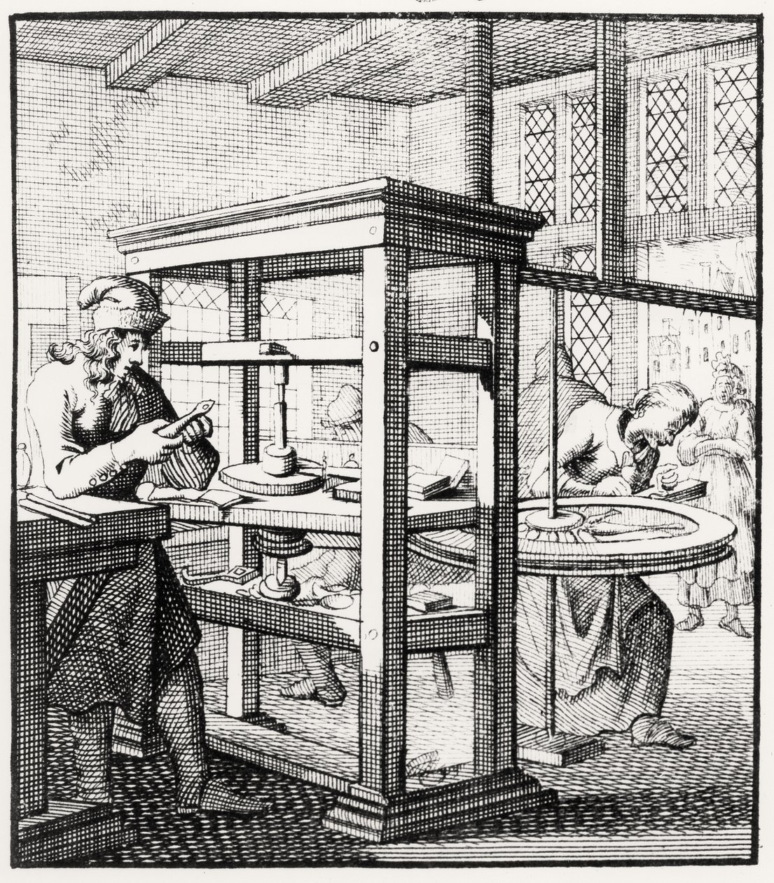 O polidor de diamante, 1718 de Dutch School