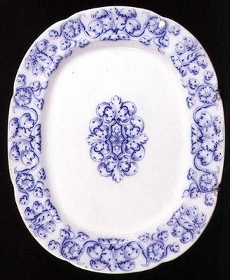Placa de Staffordshire padrão Albertoli, c.1860 (cerâmica) de English School