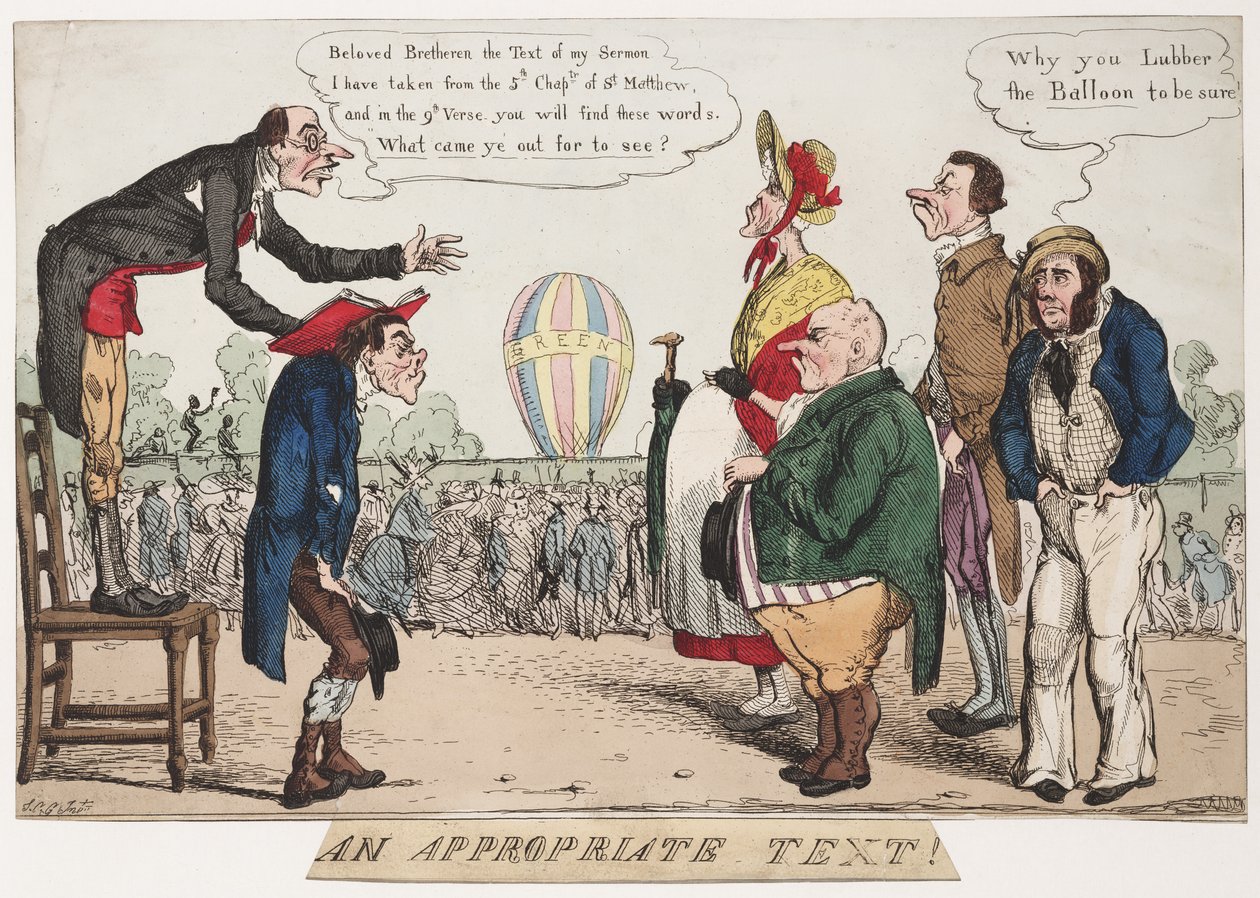 Um Texto Apropriado, c.1842 (gravura colorida à mão) de English School