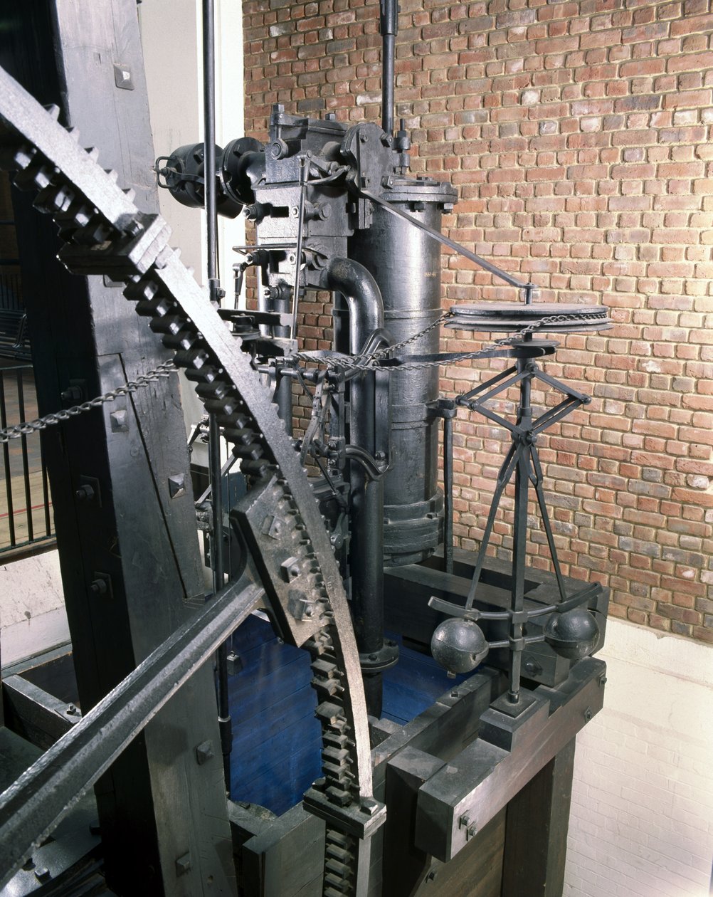 Mecanismo rotativo de Boulton e Watts, 1788 (metal) de English School