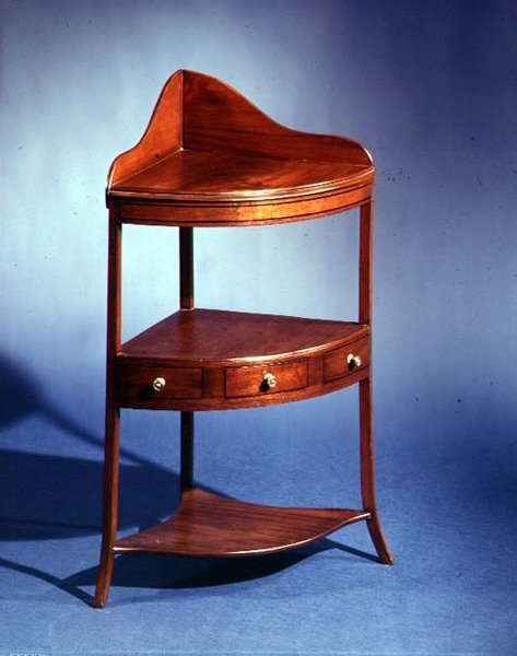 Suporte de canto, c.1805 (mogno) de English School