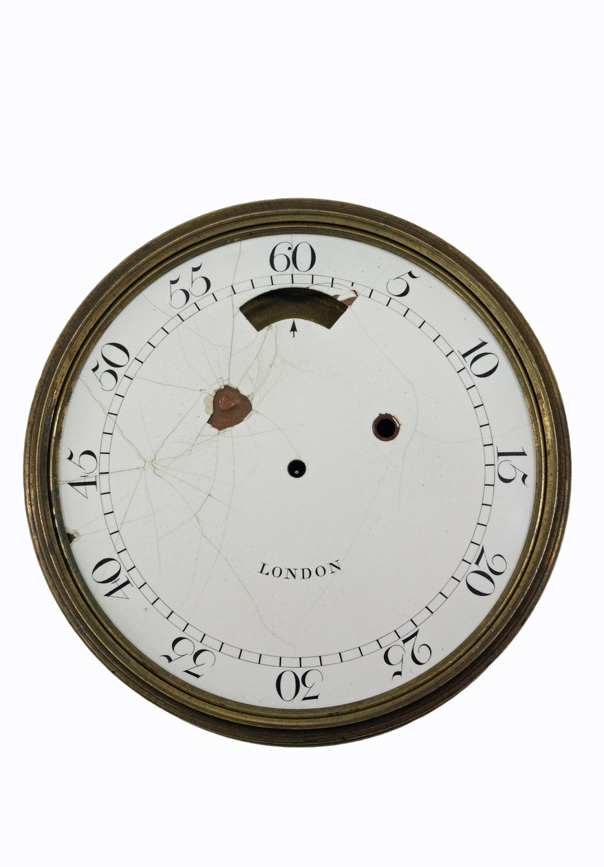 Mostrador em esmalte do cronometrista Cummings, c.1767 (metal) de English School