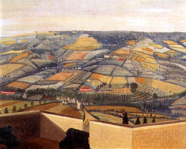 Extensa paisagem vista do Forte de Rodborough, c.1764 (detalhe de 65821) de English School