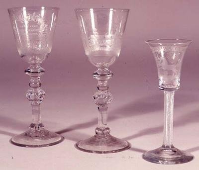 Copo de vinho de Hanôver, Newcastle, 1750 (vidro) de English School