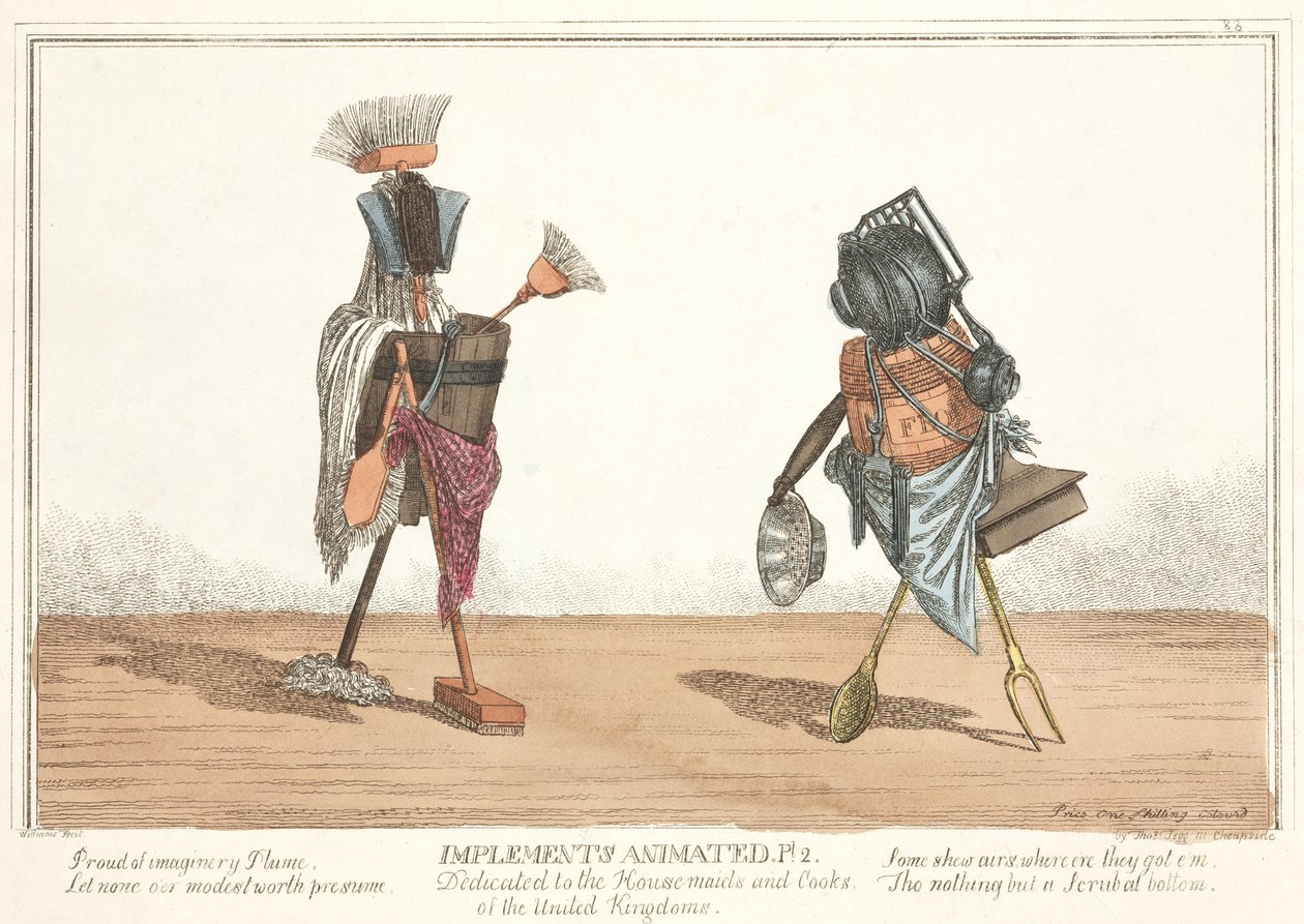 Implementa Animado, 1811 (gravura colorida à mão) de English School