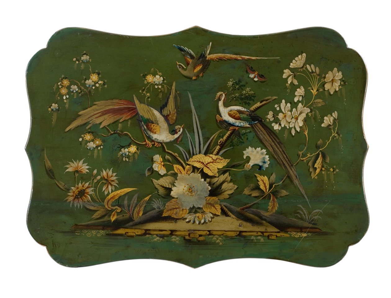 Mesa Japanned, detalhe, c.1830-40 (faia) de English School