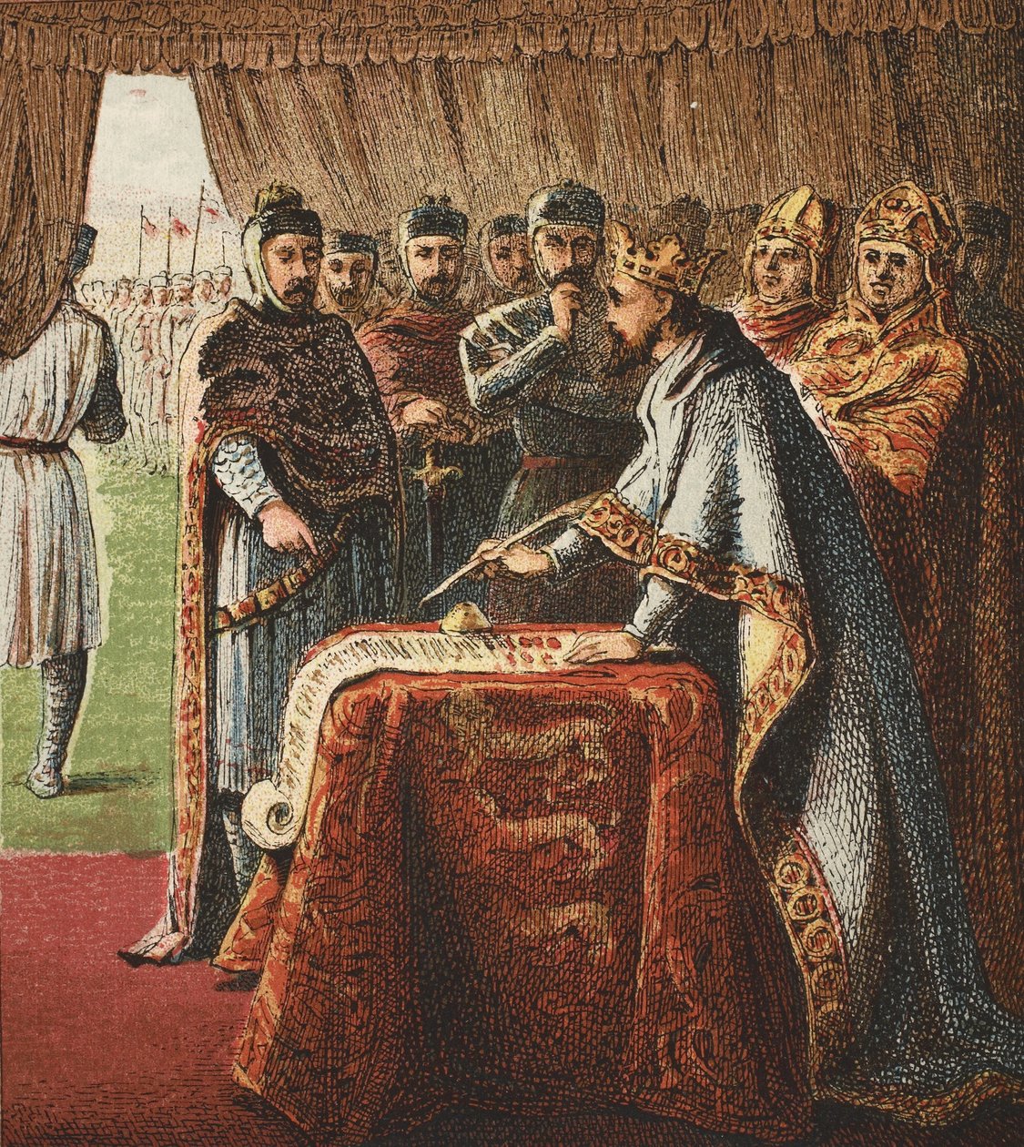 Rei João e Magna Carta, pub. 1890 de English School