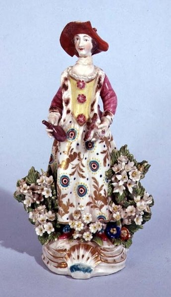 Longton Hall figura da América da série The Four Continents, c.1758 (porcelana) de English School