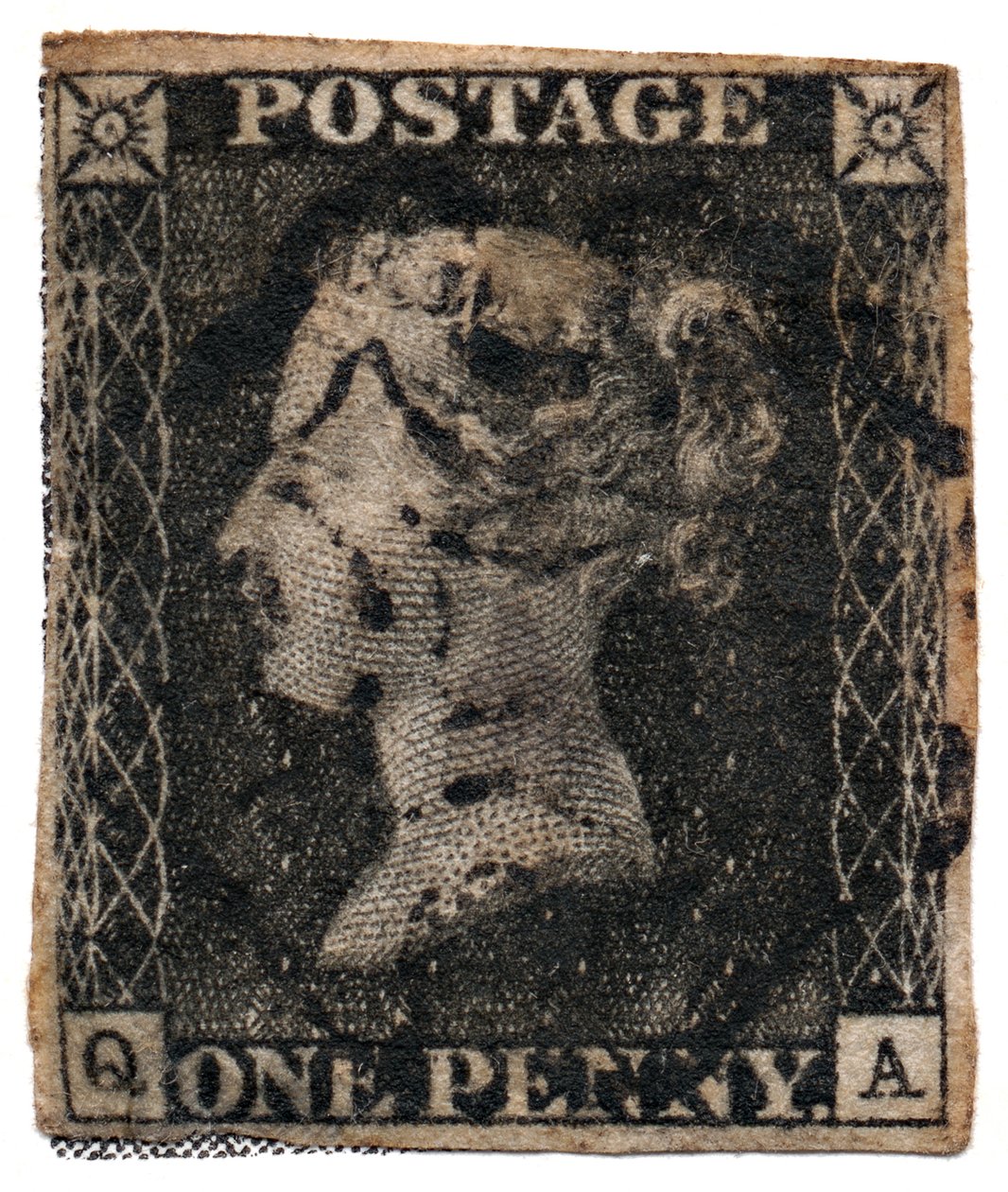 Penny Black c. 1840 (selo postal) de English School