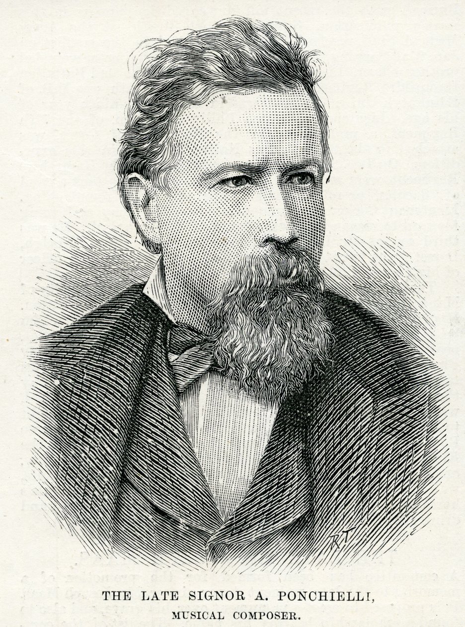 Retrato de Amilcare Ponchielli, 1886 de English School