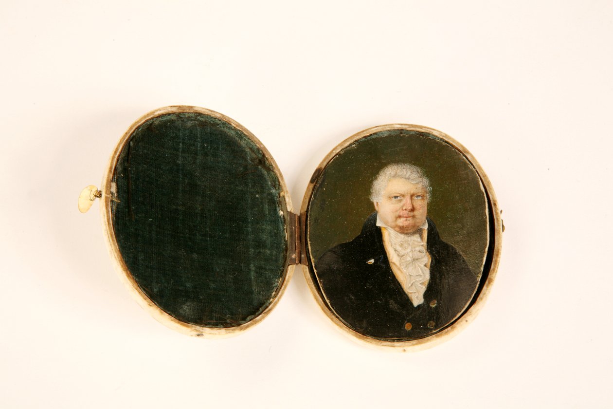 Retrato de John Boles Watson, gerente do Teatro Cheltenham, 1812 de English School