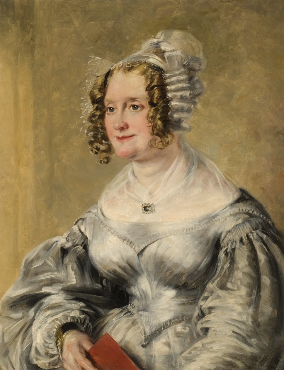 Retrato de uma senhora, c.1850-70 de English School