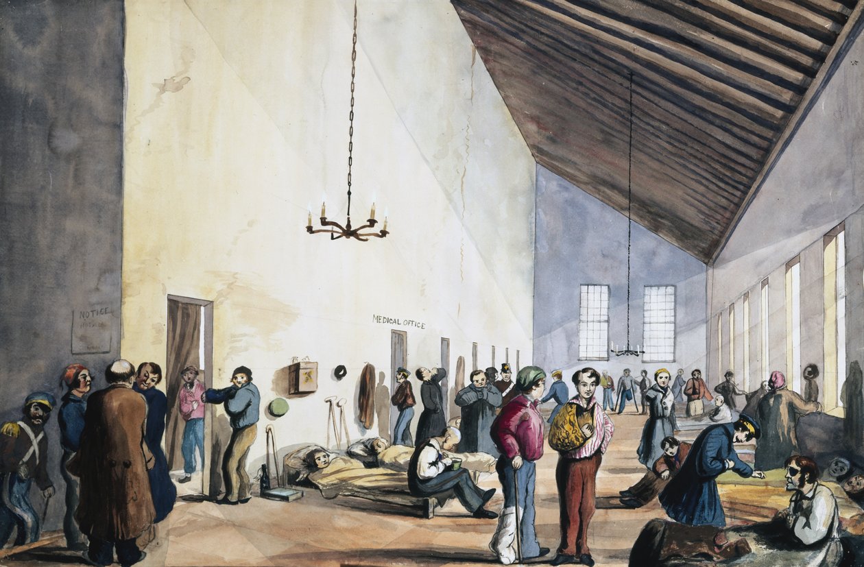 Hospital Scutari, Turquia, 1857 (wc no papel) de English School